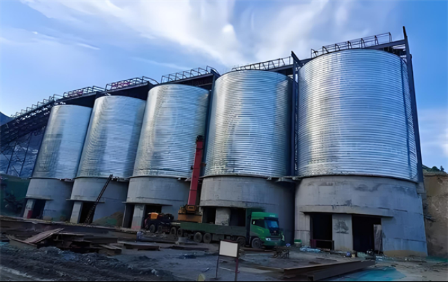 定西螺旋卷板仓施工现场